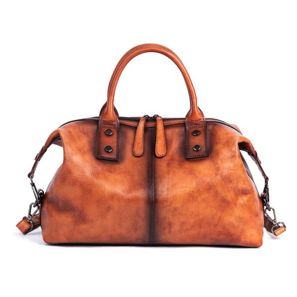 Genuine Leather Tote Handbag Cross-body Bag - Image 4