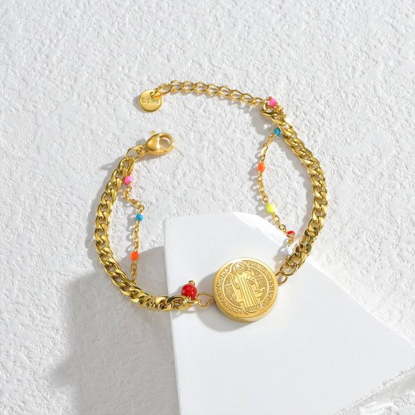 Stainless Steel Handmade Portrait Pendant Bracelet - Image 4