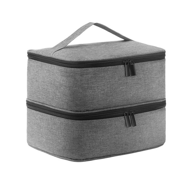 Oxford Double Layer Nail Polish Storage Makeup Bag - Image 3