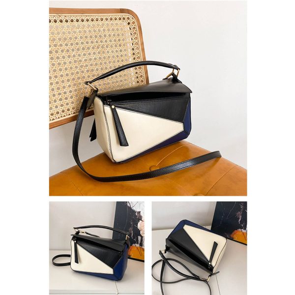 PU Contrast Crossbody Handbags Shoulder Bag For Women - Image 7