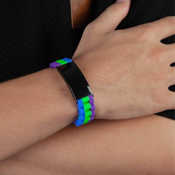 Silicone stainless steel multi-color bracelet - Image 5
