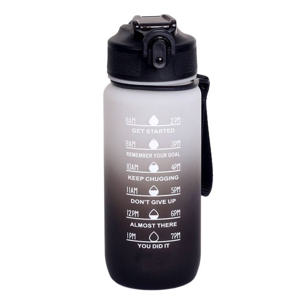 20oz Gradient Plastic Sports Bottle Lockable Straw Lid - Image 2