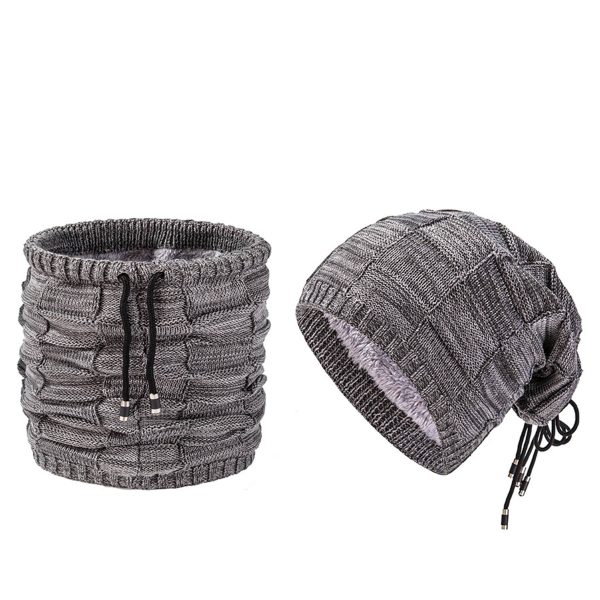 Winter Double use Fleece Neck Warmer Scarf Beanie Hat