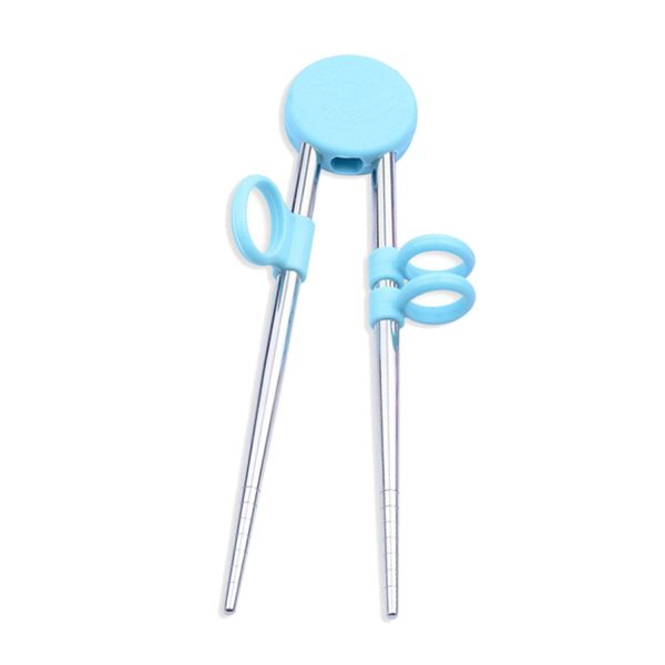 Stainless Steel Silicone Children Training Chopsticks - Image 2