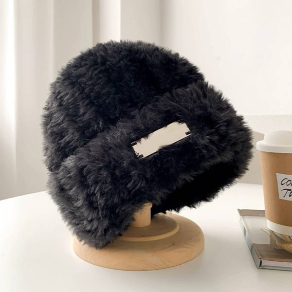 Warm knit pullover hat in winter