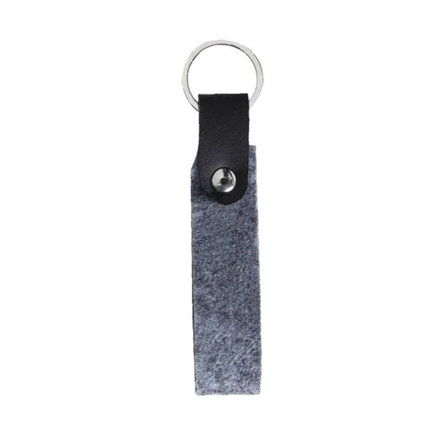 Compact Lightweight PU Leather Felt Keychain - Image 3
