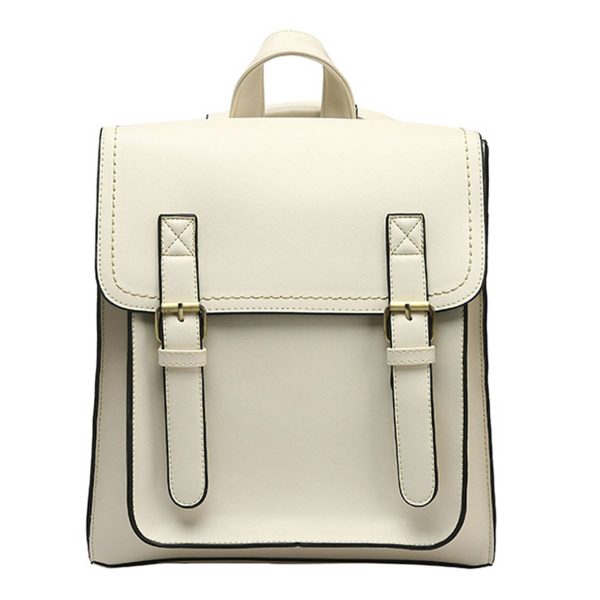 PU Leather Casual Daypack Style Flap Backpacks for Ladies - Image 2