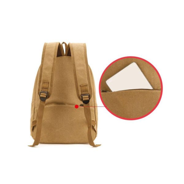 Wear-resistant Canvas Travel Backpack - Image 6