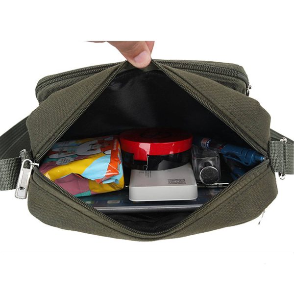 Vintage-Inspired Retro Canvas Crossbody Bag - Image 5