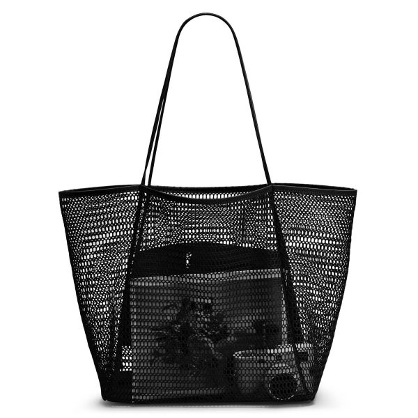 Polyester Casual Beach Mesh Tote Bag - Image 2