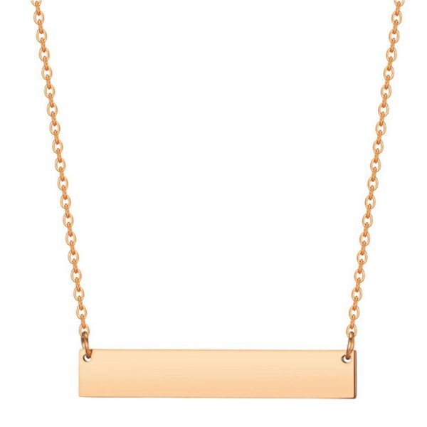 Steel Stainless Bar Necklace - Image 3