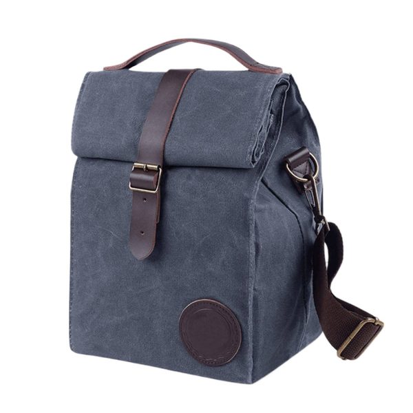 Insulated Waxed Canvas Lunch Bag