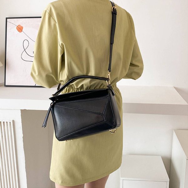 PU Contrast Crossbody Handbags Shoulder Bag For Women - Image 6