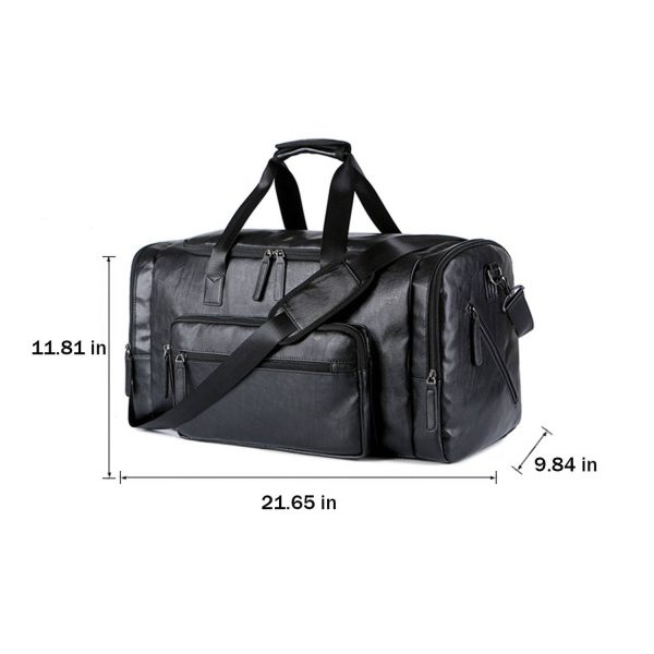 PU Leather Travel Duffel Bag - Image 4