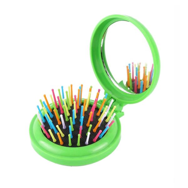 Mini 2-in-1 Plastic Pop-Up Mirror Brush - Image 7