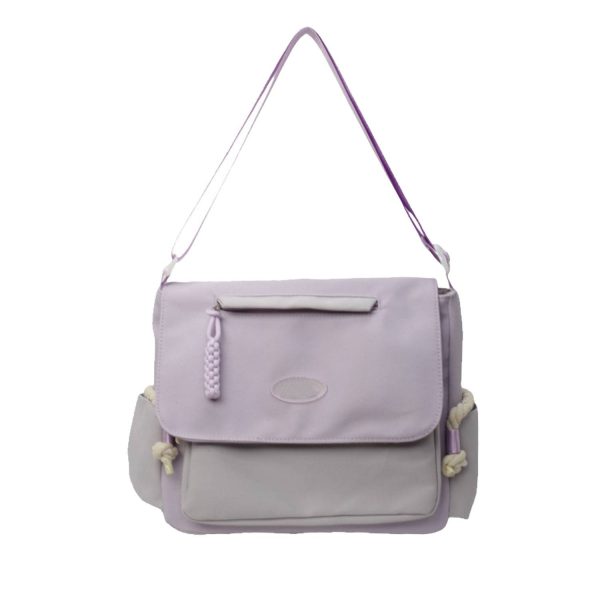 Lightweight Polyester Messenger Bag w/ Campus Style - Image 2