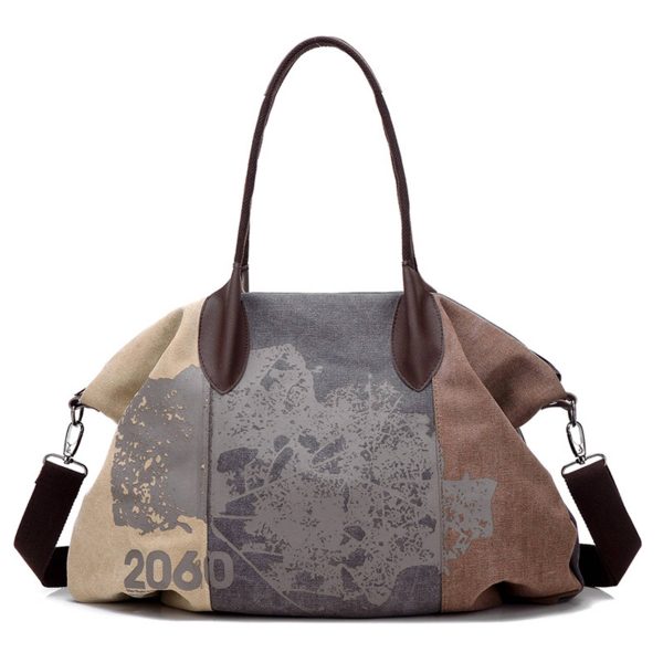 Canvas Shoulder Handbag Tote Shopper Bag For Women - Image 2