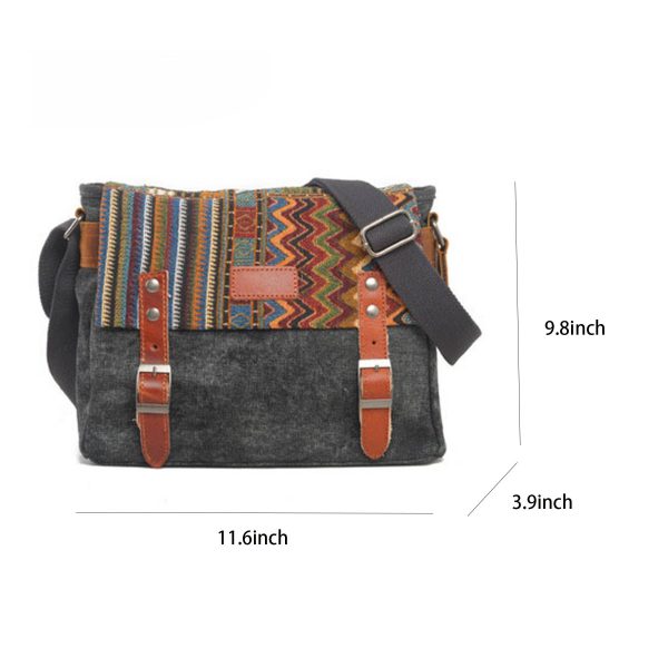 Canvas Messenger Bag for Women - Image 6
