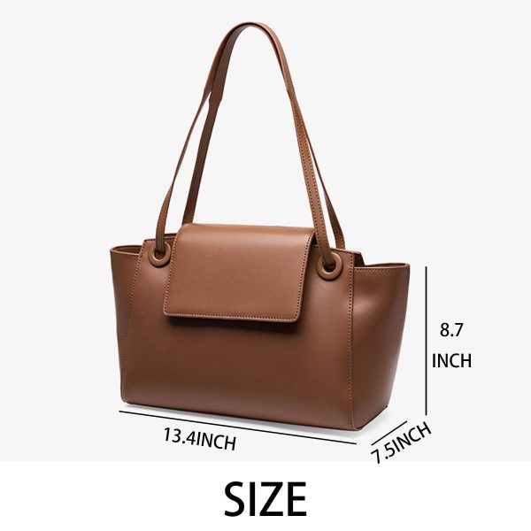 Genuine Leather large-capacity shoulder tote bag - Image 5