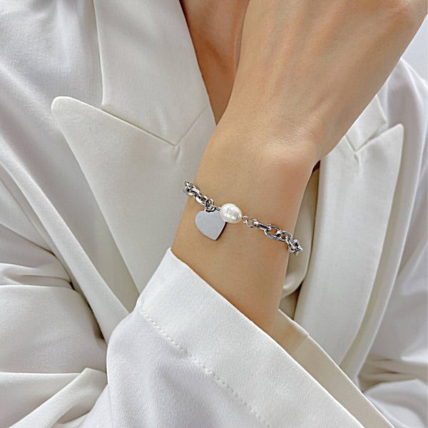 Titanium Steel Love Pearl Bracelet - Image 4