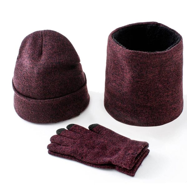 Knitted Hat Scarf Gloves - Image 4