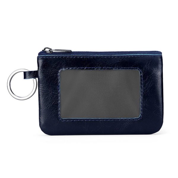 Genuine Leather Vintage multi-functional zippered coin purse - Image 4