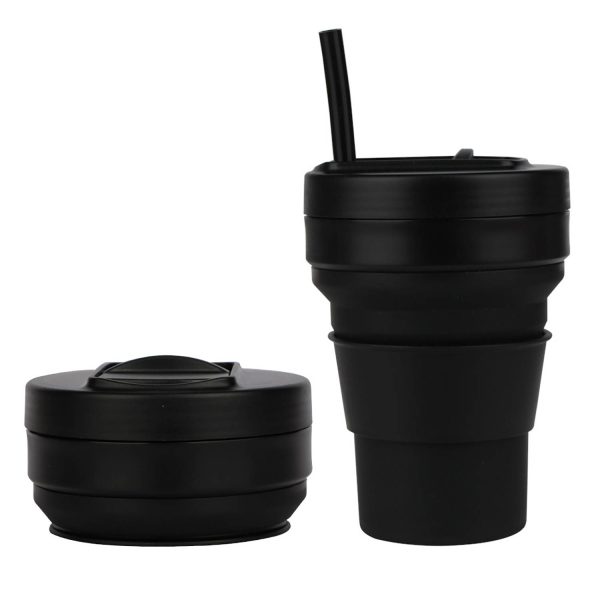 11 Oz Folding Travel Mug W/ Straw - Image 4