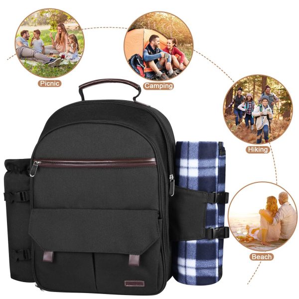Oxford 4 Person Insulated Cooler Wine Pouch Picnic Lunch bag - Image 4