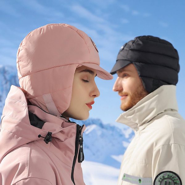 Winter Warm Down Puffer Hood Cap - Image 6
