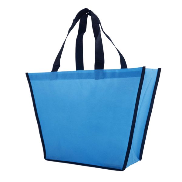 Custom Trapezoid Reusable Non-Woven Tote Bag w/ Handle