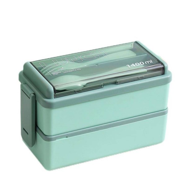 Fashionable double-layer plastic lunch box - Image 3