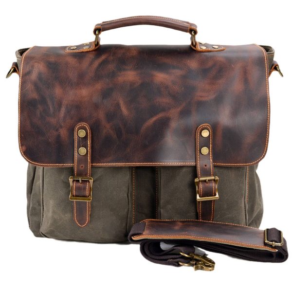 Genuine Leather multicolor Messenger Bag - Image 3