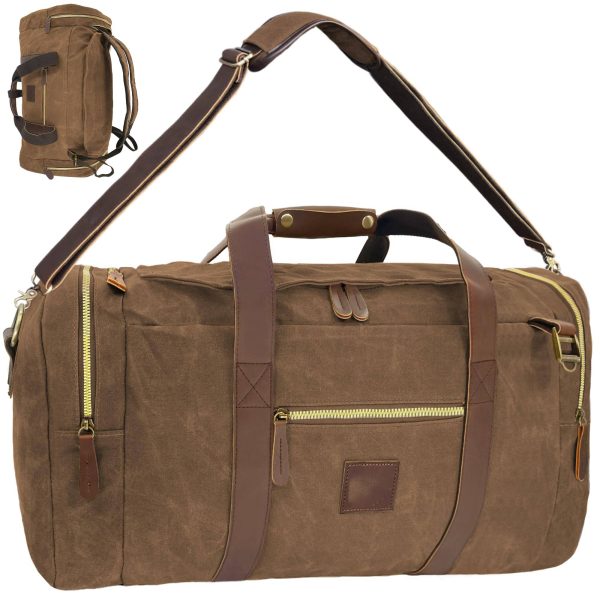 Large Capacity Canvs Backpack Duffel Bag For Travel - Image 4