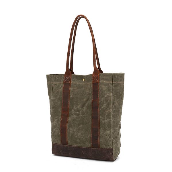 Wax canvas women's handbag - Image 2