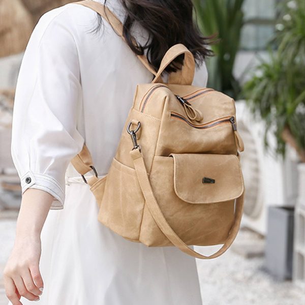 PU Leather Backpack for Women