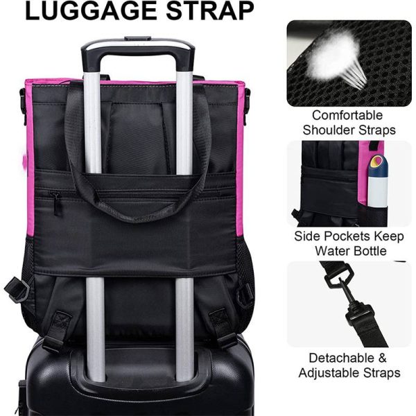 Convertible Women Laptop Water Resistant Casual Backpack - Image 5