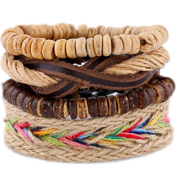 Jute Hand-woven vintage multi-layered bracelet