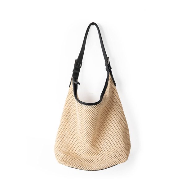 Straw summer large capacity shoulder tote bag - Image 3