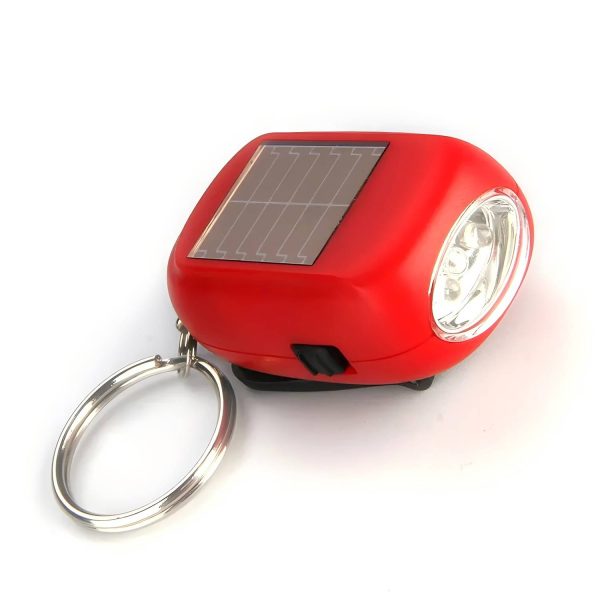Mini Solar Hand-Crank LED Flashlight for Emergency Use
