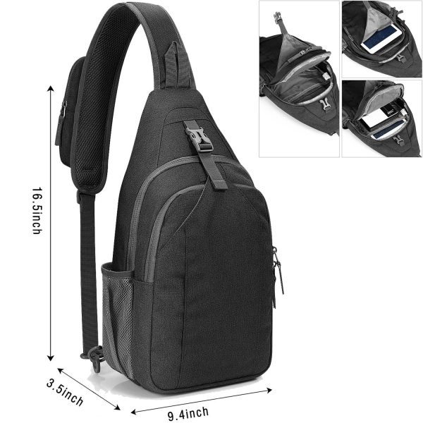 RFID Blocking Sling Backpack Crossbody Chest Bag for Hiking - Image 5