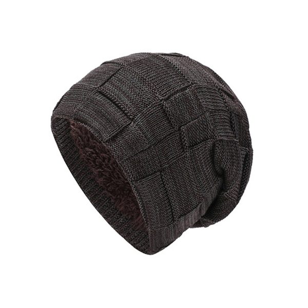 Men Lined Knit Warm Thick Binie Hat - Image 7