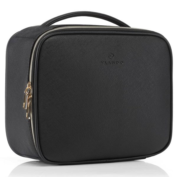 Pu Leather Storage Adjustable Dividers Brushes Cosmetic bag - Image 4