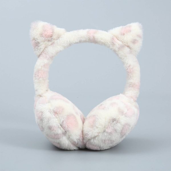 Winter Ear Warmer Cat Leopard Print Earmuff