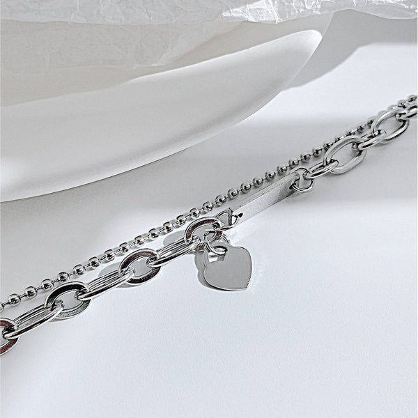 Double layered stainless steel square bracelet - Image 4