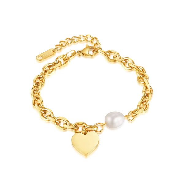 Titanium Steel Love Pearl Bracelet - Image 2