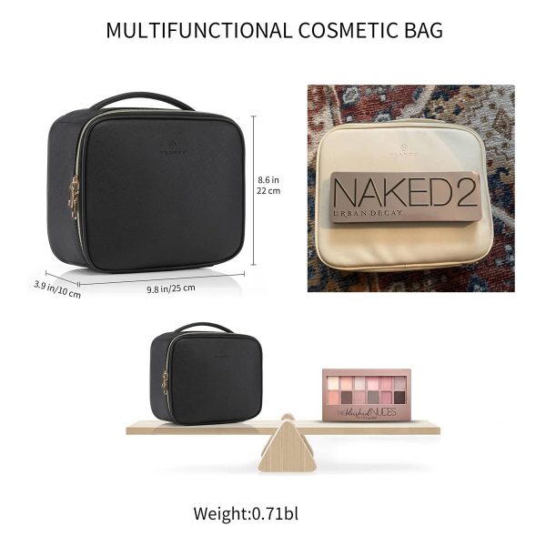 Pu Leather Storage Adjustable Dividers Brushes Cosmetic bag - Image 7