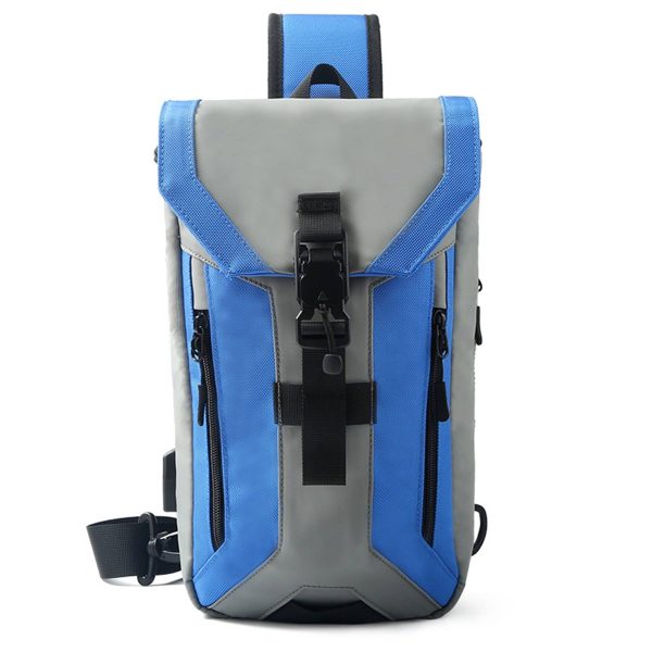 Oxford Waterproof Crossbody Sling Bag With USB Charging Port - Image 3