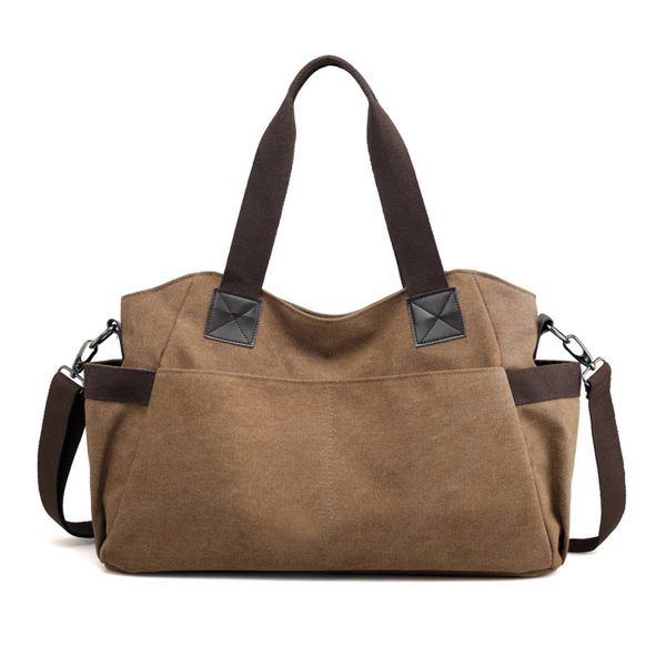 Big Canvas Tote top Handle bag for Travel - Image 4