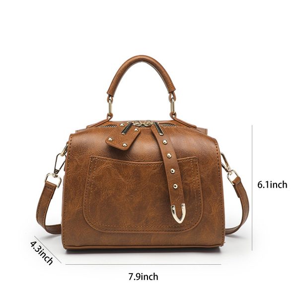 Pu Leather rivet Crossbody Bag for Women Offers Zipper - Image 6