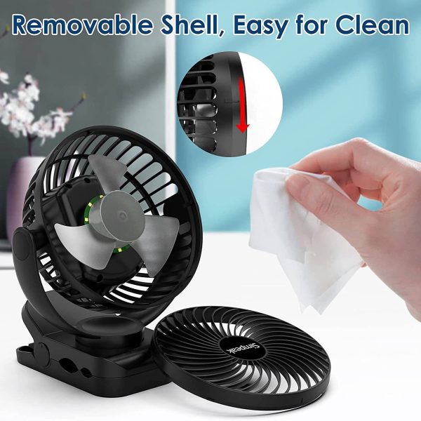 Portable Camping Rechargeable Fan with LED Lantern - Image 5
